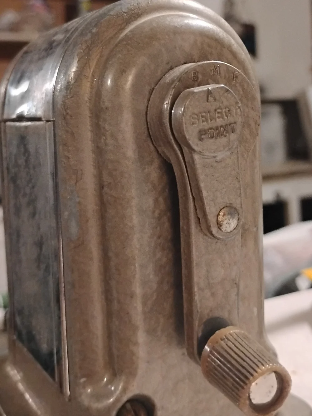 Silver Metal Pencil Sharpener for Home Office